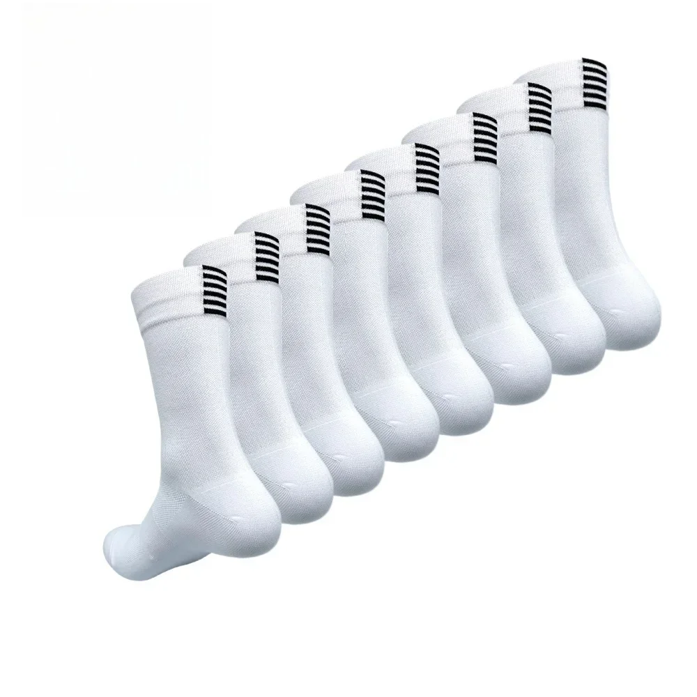 

4 пары велосипедных носков для бега, быстросохнущие, средние, цилиндрические, мужские и женские, спортивные, для фитнеса в трубке, однотонные