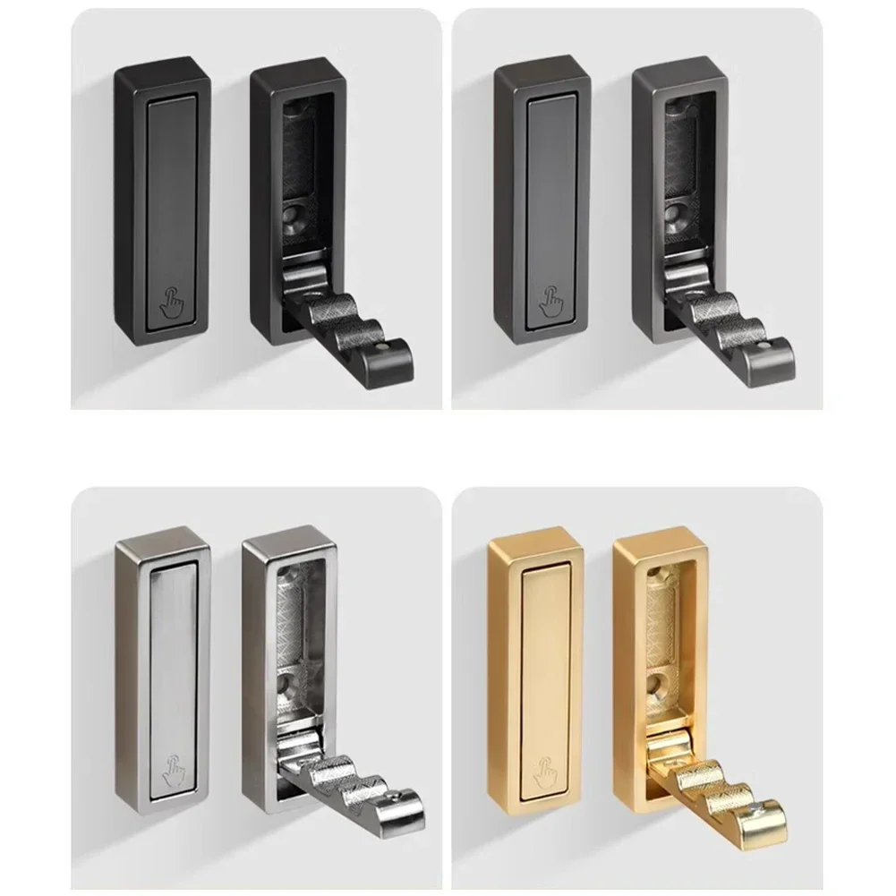 1pcs Folding Wall Hook Robe Towel Coat Clothes Hook Stainless Steel Hook For Home Kitchen Bathroom Towel Hanger Accessories