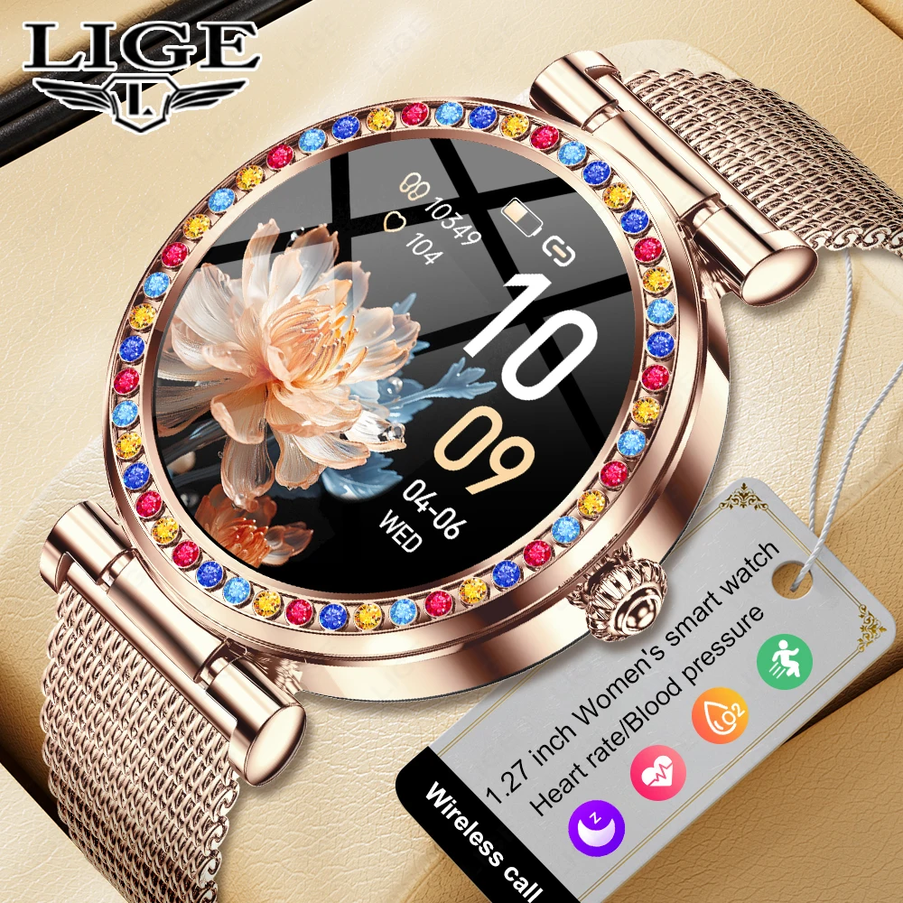 LIGE New Fashion Smart Watch Women 1.27