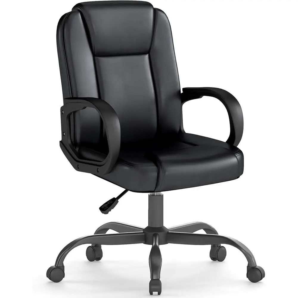 

Executive Oice Chair, Leather Desk Computer Chair with Armrests, -Back Swivel Adjustable Ergonomic Design or Home Oice, 1PC