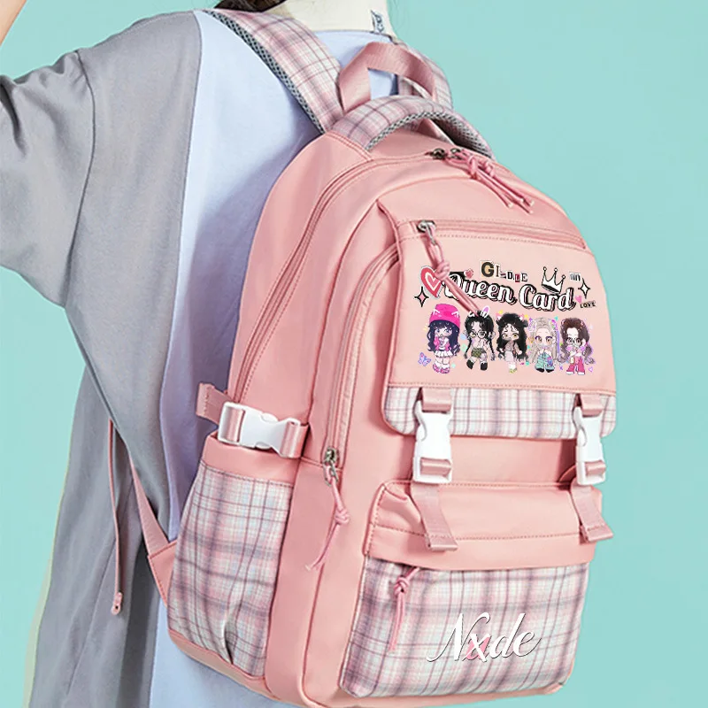 Kpop (G) I-DLE Backpack Student School Bag Large Capacity Girl Travel Bag I LOVE Album MiYeon Minnie SoYeon Gift Fans Collection