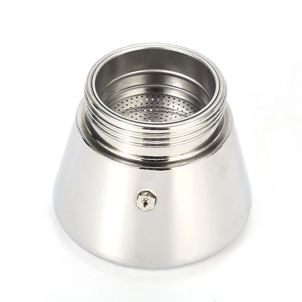 وعاء موكا ذو أنبوب واحد/مزدوج يجعل القهوة اللذيذة 304 إبريق قهوة من الفولاذ المقاوم للصدأ سهل التشغيل وعاء تنظيف سريع 1/2/4 أكواب