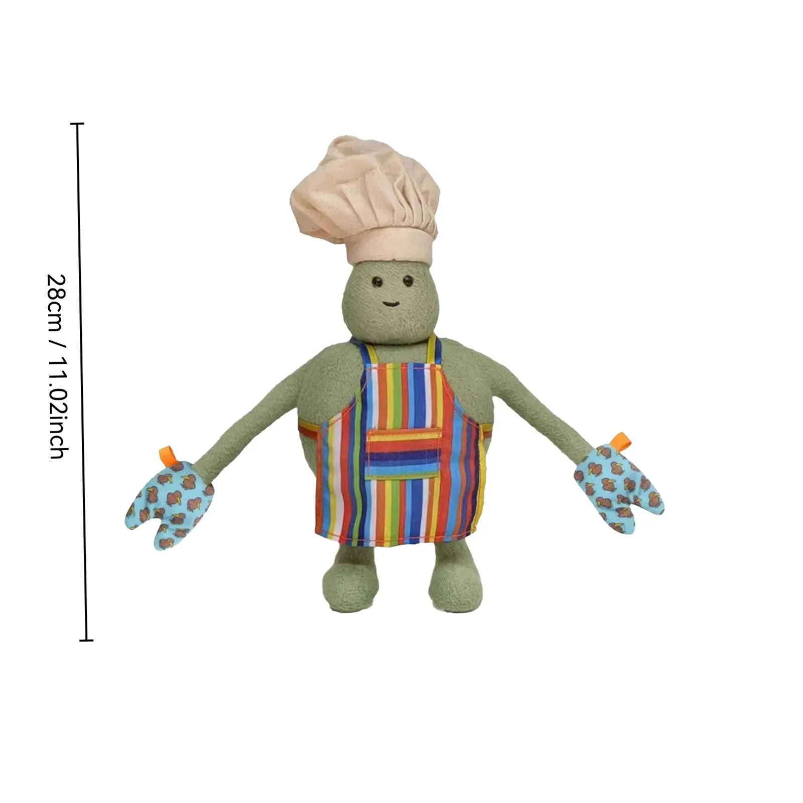 

Новая крошечная плюшевая игрушка шеф-повара, детская кукла, плюшевые мягкие игрушки для детей, подарки 28 см
