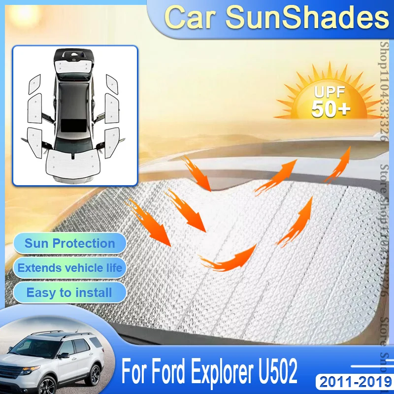 

Car Sunshades For Ford Explorer U502 2011-2019 Sun Visors Window Windshield Curtains Anti-UV Auto Accessories Protection Shade