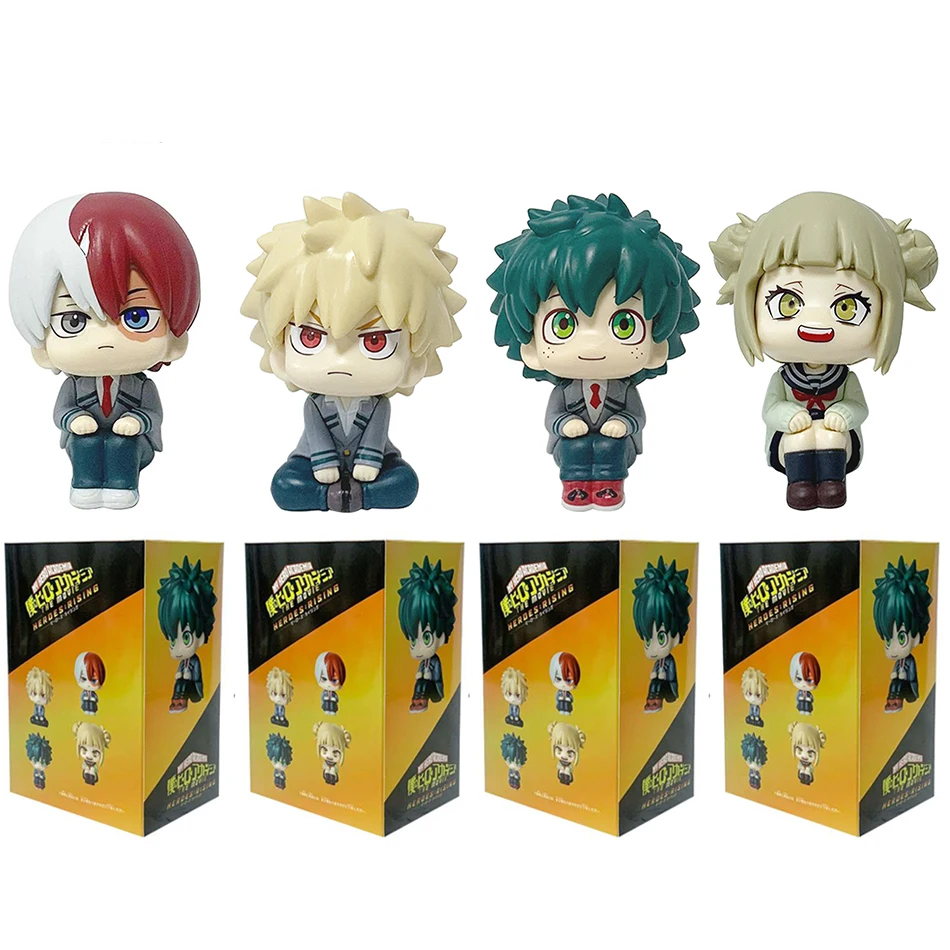 My Hero Academia Izuku Midoriya Katsuki Bakugo Todoroki Shoto q-version 4pcs PVC Figures Model Anime Cartoon Model Toy Gifts view 6