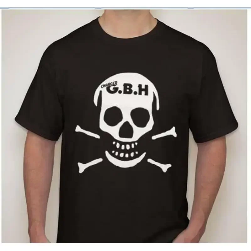 Charged GBH Skull T shirt Punk Rock Underground Music Medal