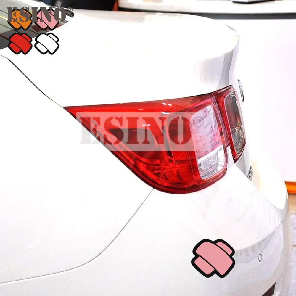 4 x Car Styling Scrach Covering Band Aid PVC Auto Decal Cartoon Car Sticker Car Bumper Body Decal Creative Pattern Vinyl