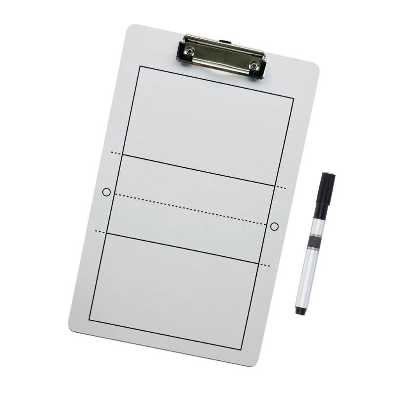 Tablero táctico voleibol y fútbol, ​​tablero estrategia entrenamiento portátil, borrados en seco voleibol, para para