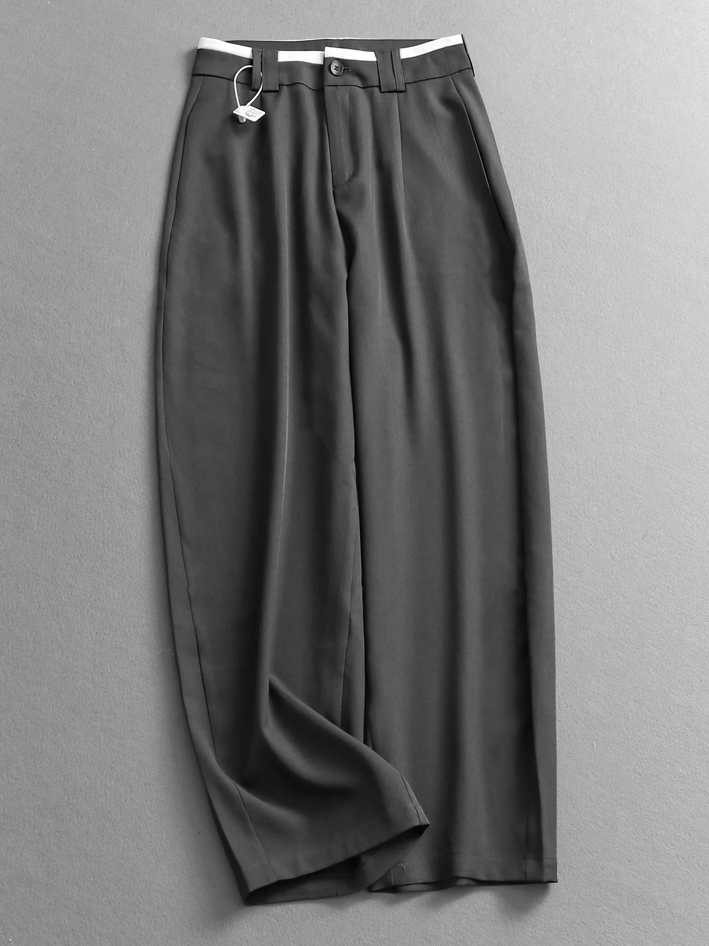 

High Waist Loose Casual Pants Women's Commute Style Drapey Suit Pants Color Block Knife- Silhouette Casual Trousers