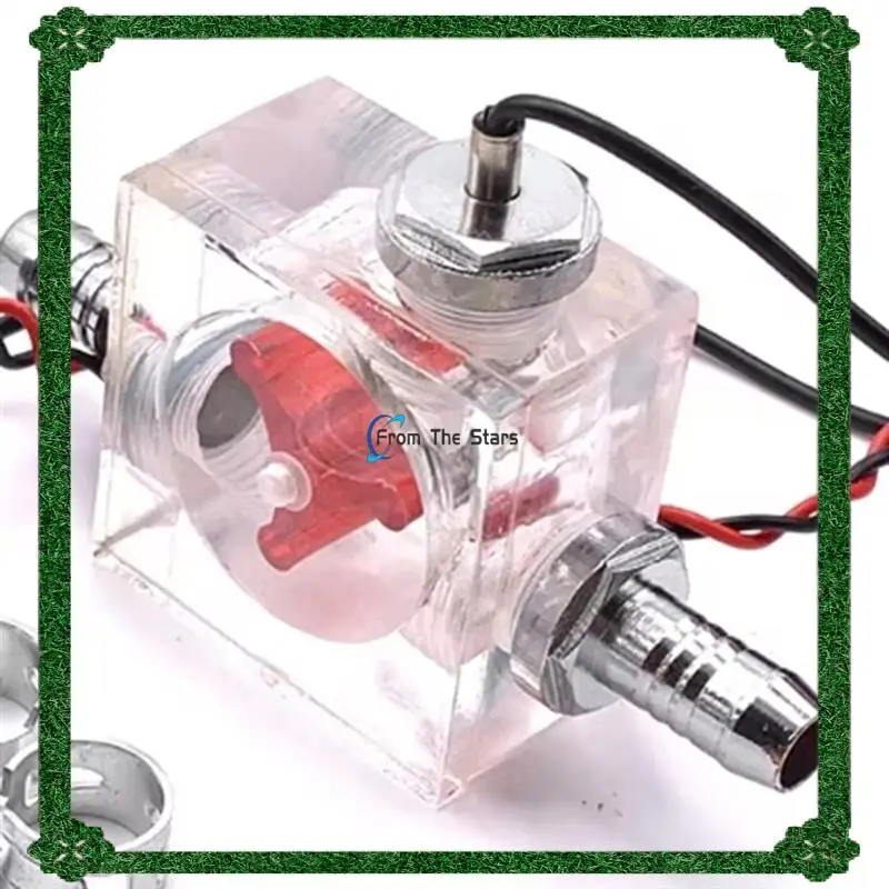 3 Way Flow Meter Universal LED Thermometer Forwater Cooling Liquid Cooler System Computer Radiator Computer Radiator Red