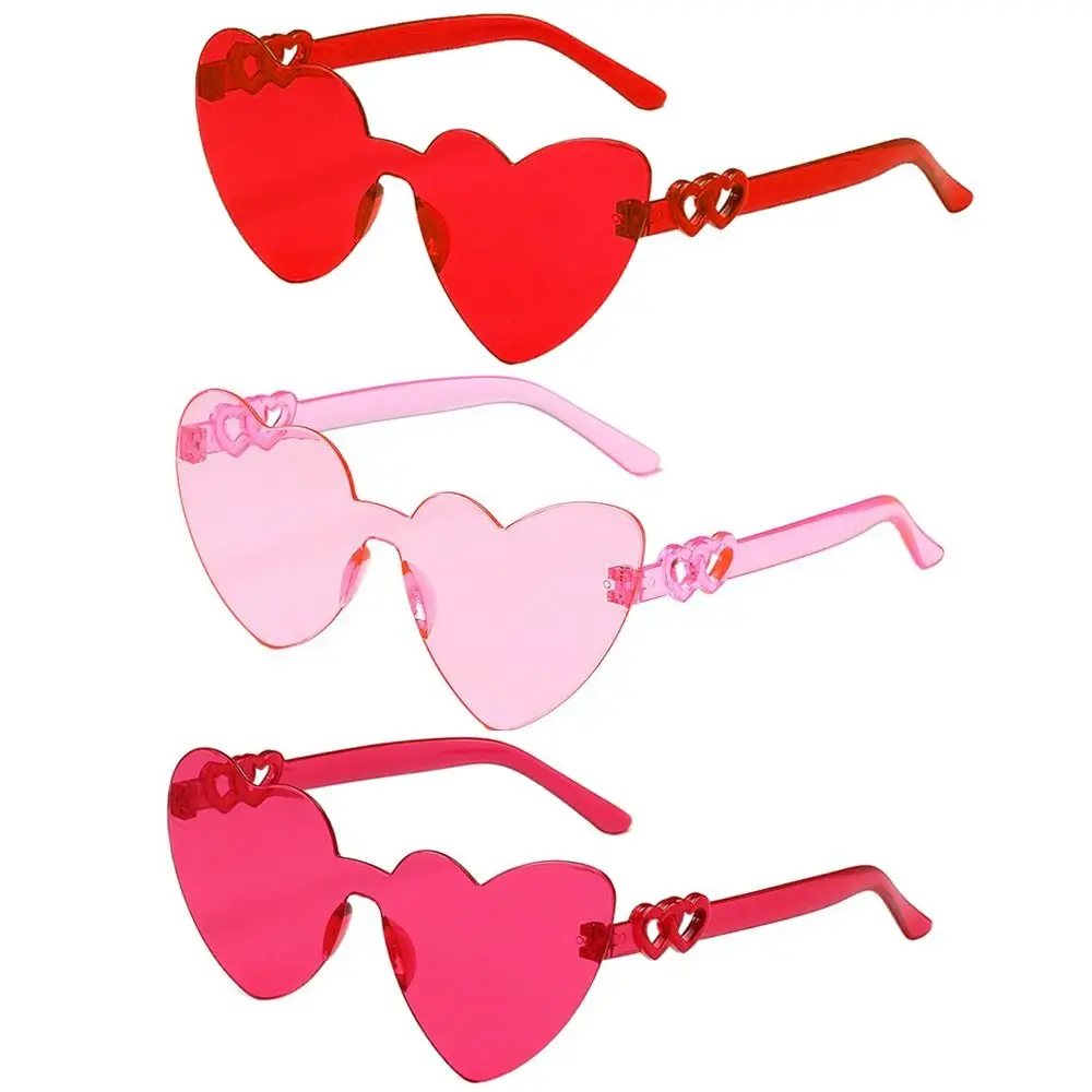 

Candy Color Love Shape Sunglasses Trend Eyewear Sun-Protective Outdoor Sunglasses Travel Accessories Retro Glasses