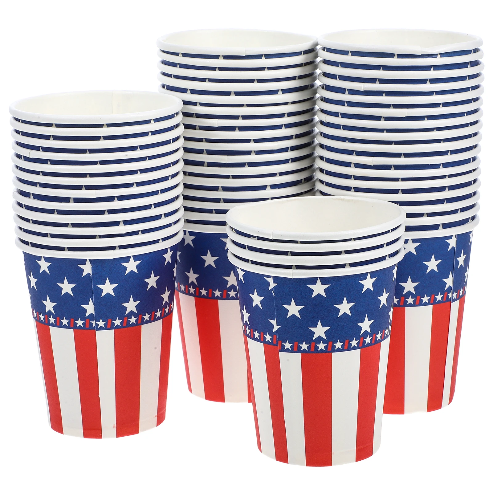 

48pcs Day Paper Cups Independence Day Paper Cups Disposable Patriotic Supplies Coffee Party Serving 4th of July Festival