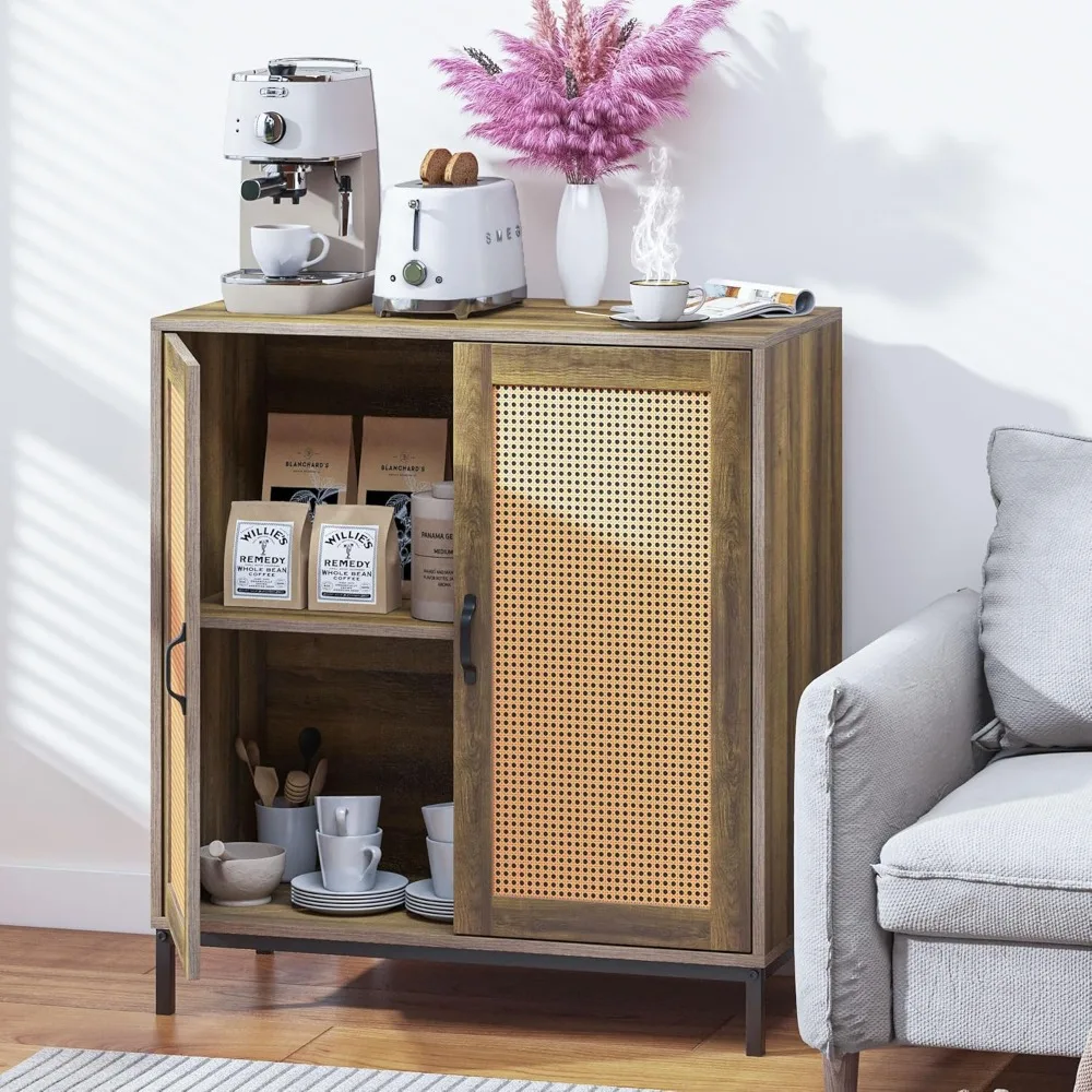 

Шкаф-буфет с местом для хранения вещей, шкаф для кафе-бара с дверью из ротанга, сервант в стиле бохо для гостиной, прихожей, столовой, кухни, спальни