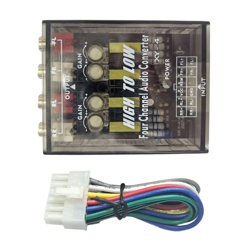 Powerful 4 Channel Sound Splitter ABS Car Sound Processor for Car Subwoofer Enhancing Music Experience On The Road