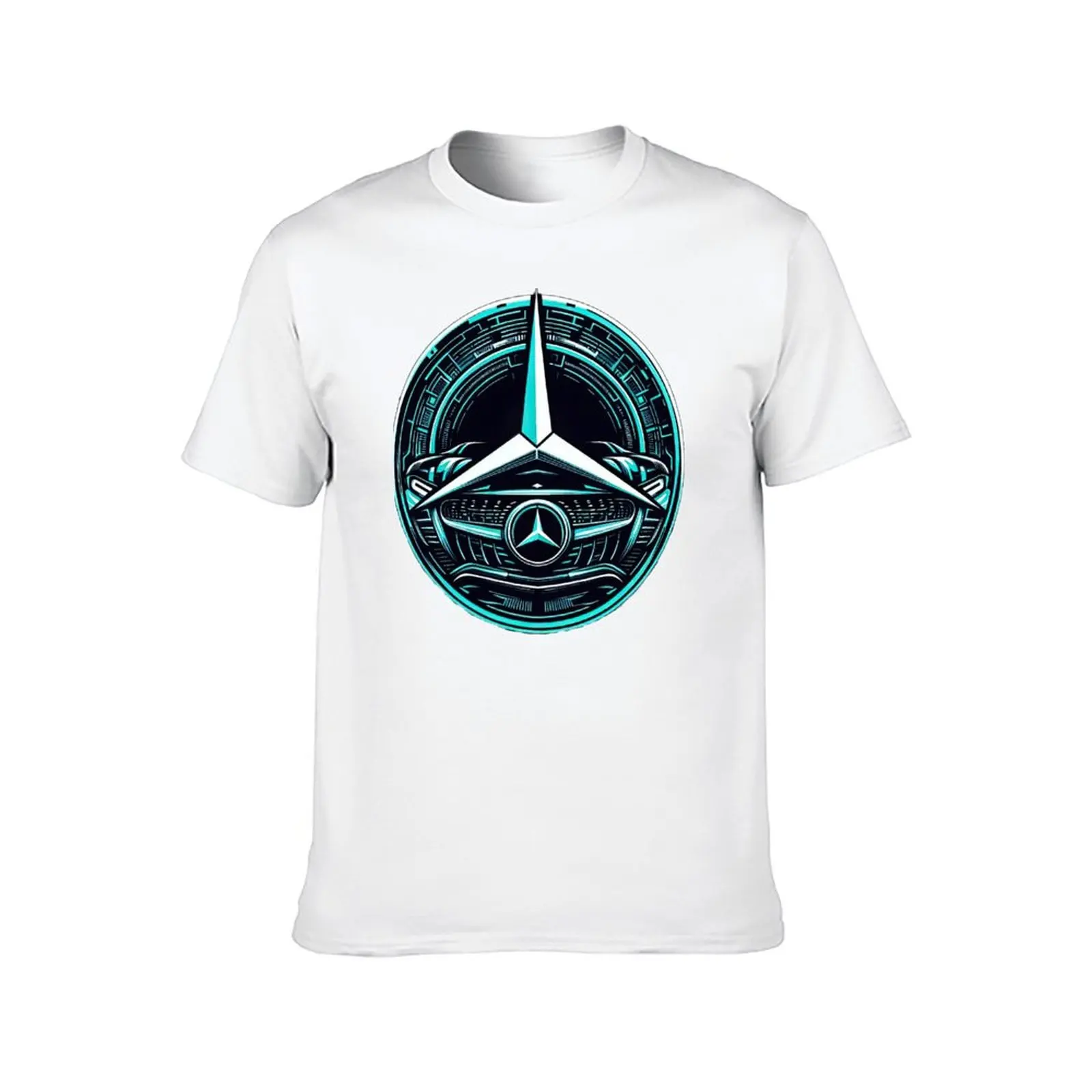 Mercedes logo neon emblem T-Shirt funny gifts cotton graphic tees shirts graphic graphic tee shirt plain black t shirts men