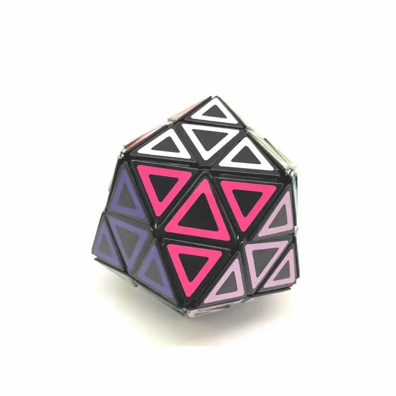 Evgeniy Icosahedron الأسود الجسم ملصقات جوفاء المكعب السحري ملصقات صناعة يدوية نيو سرعة ملتوي لغز الدماغ المضايق ألعاب تعليمية