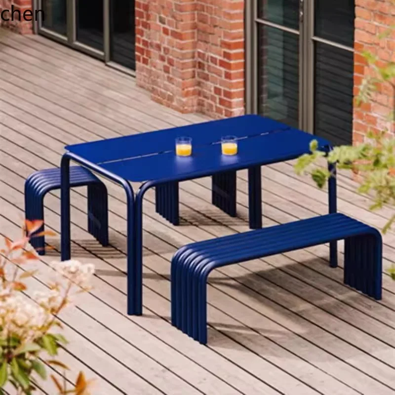 HXL Aluminum Alloy Simple Coffee Outdoor Leisure Table and Chairs