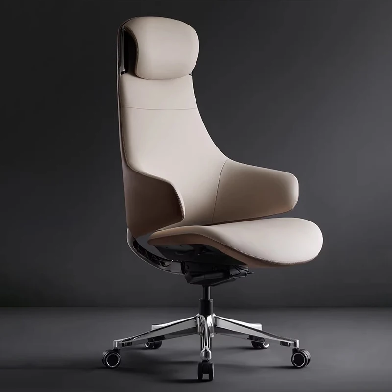 Ergonomic Luxury Office Chair With Adjustable Leather Solid Wood New Executive Desk Accessory Electric Executive Office Chair