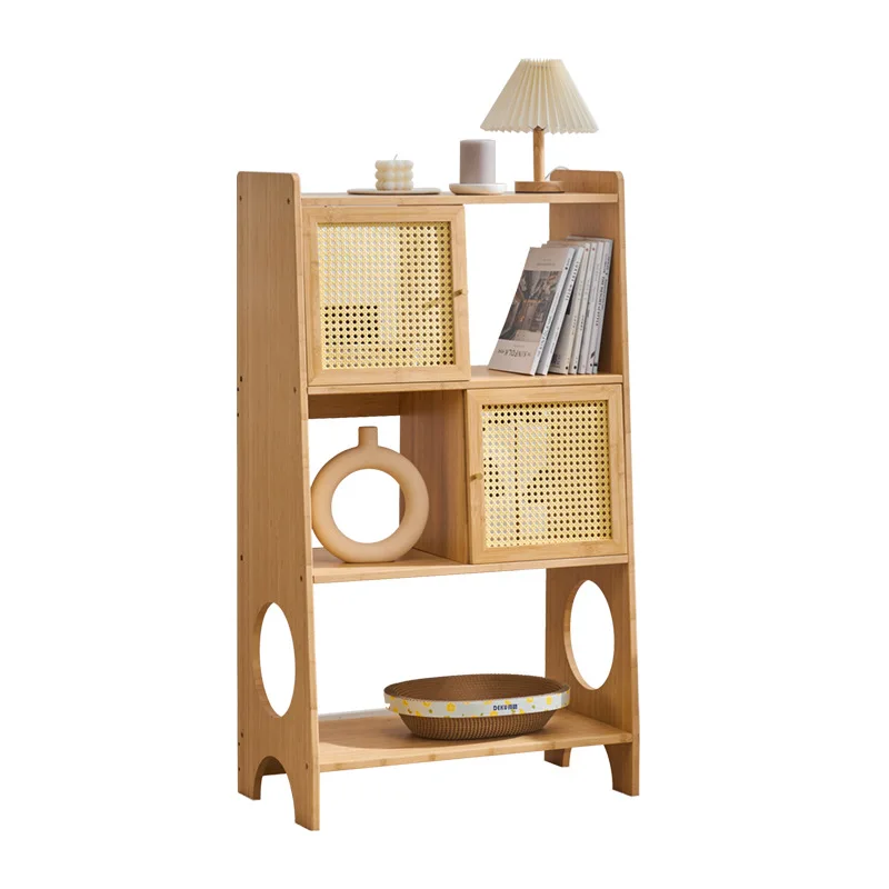 

Small bookcase Japanese style bookshelf shelf floor-to-ceiling simple household multi-layer living room storage cabinet locker