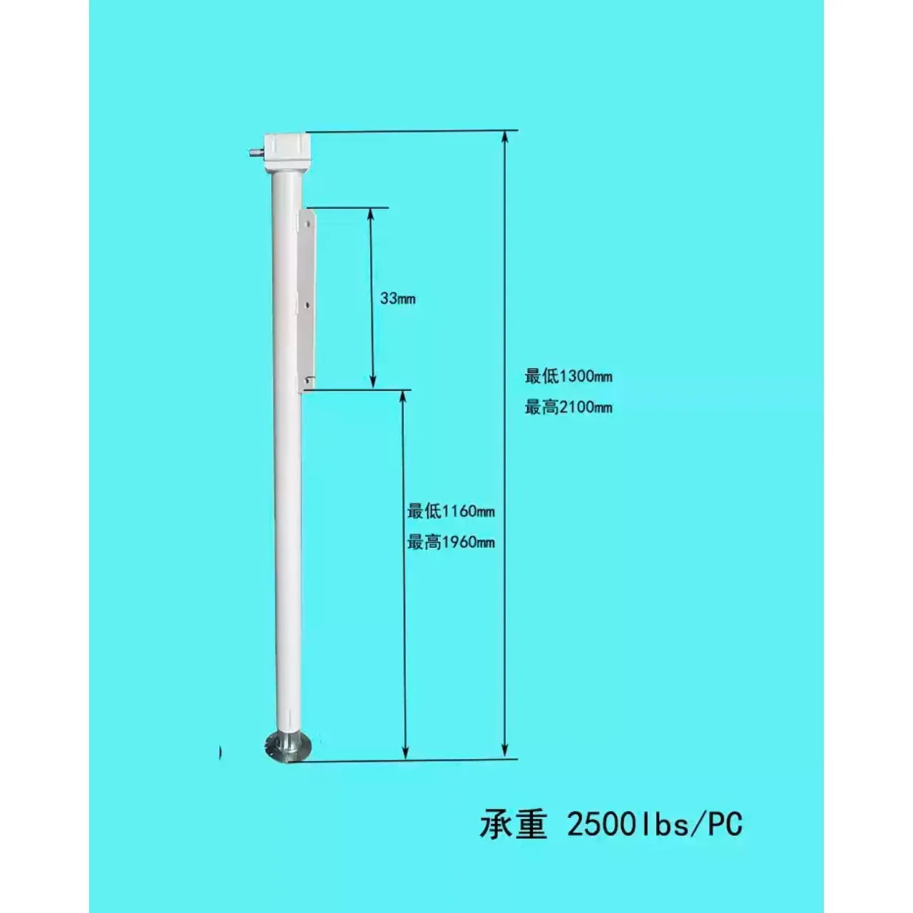 Backpack Type Manual RV Stabilizer Jack, Camper Caravan Trailer Support Leg, Camping Vehicle Leveling Support Tool