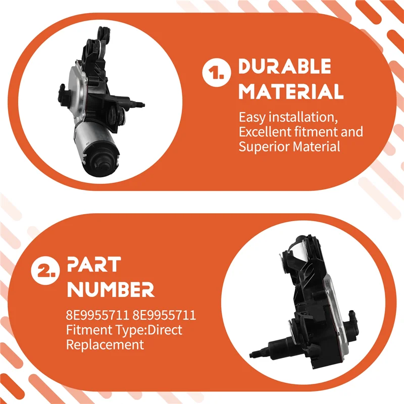 A20K-8E9955711 A3 A4 Q5 Q7 S4 VW Seat Skoda 2006-2016 8R0955711 용 자동차 후방 유리 와이퍼 모터