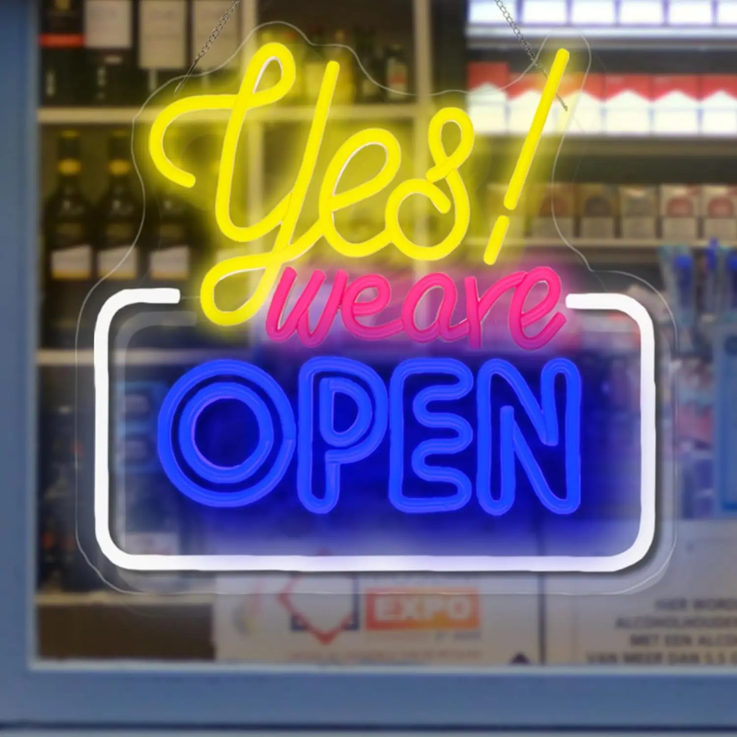 Open Welcome Neon Signs for Business USB Dimmable Neon Light for Window Resturant Bar Coffee Salon Store Decoration Gift