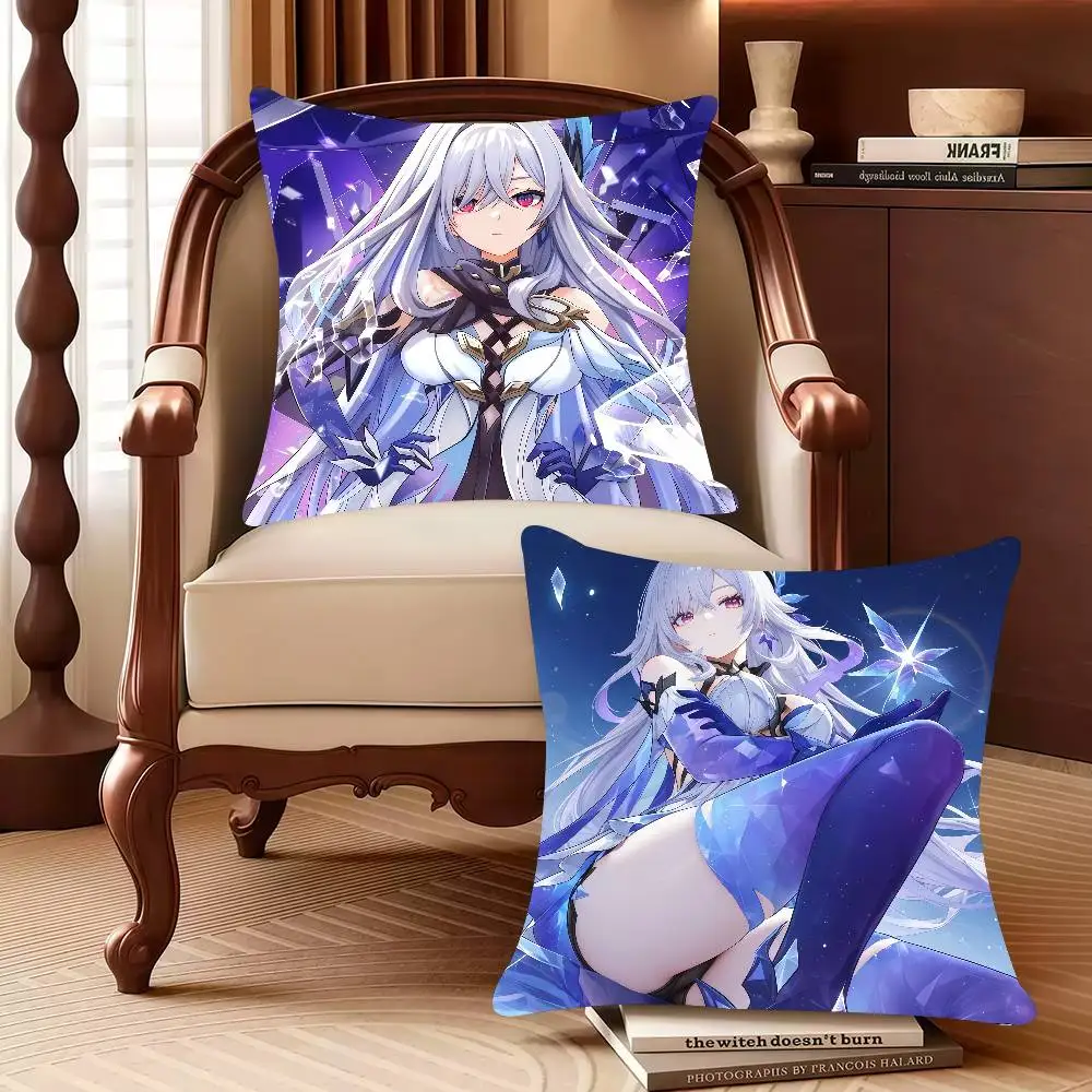 

Game Genshin Impact Skirk Pillow Case Decor Protective Covers Comfortable Soft For Sofa Living Room Home Office