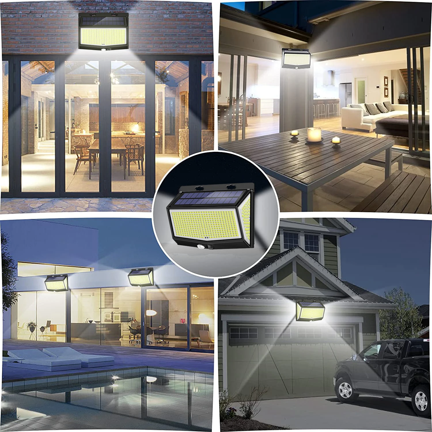 468 LED Solar Light Human Body Sensor 288 Solar Lamp IP65 Outdoor Light automatic adjust brightness Garden Street Light