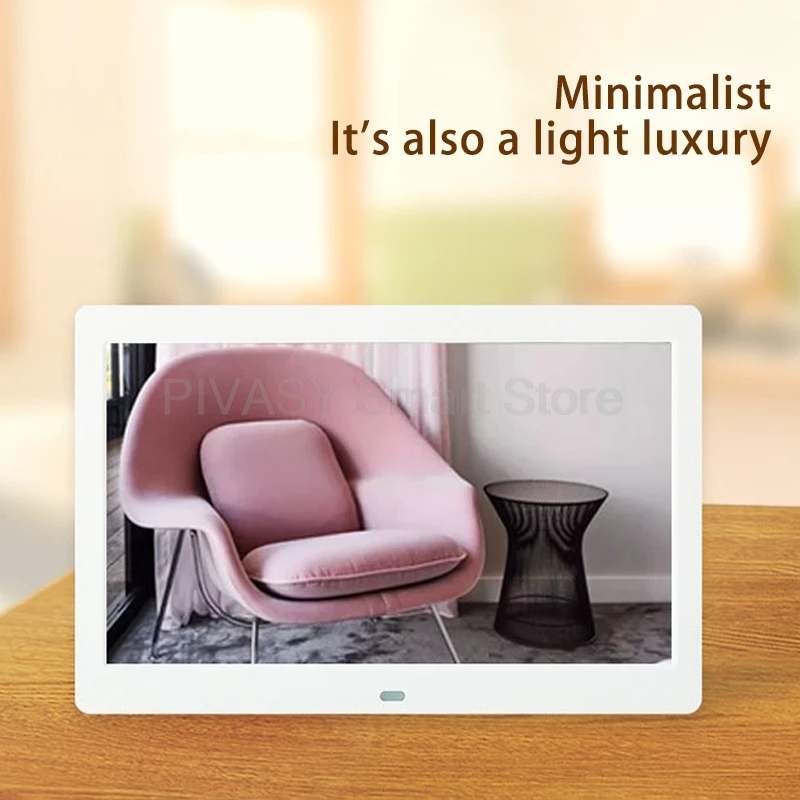 10 Inch Digital Photo Frame Electronic Album Display Rack Advertising Player 1024*600 Resolution LED Screen Support 1080P Video