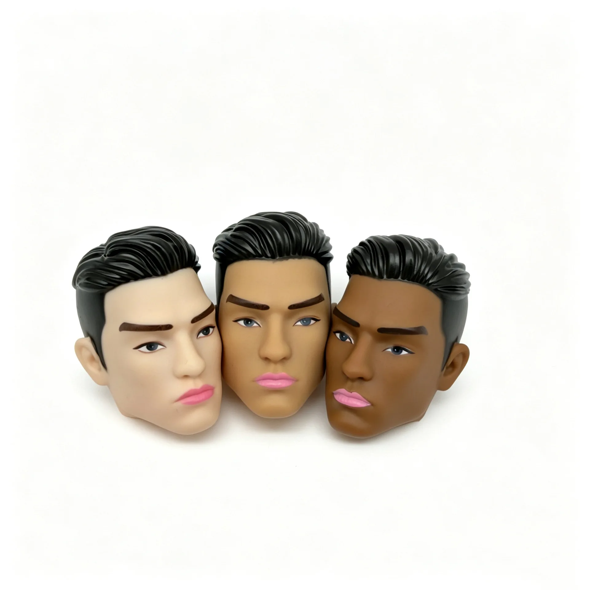 1/6 Scale Male Doll Heads Fashion Men Doll Head White/Normal/Black Skin DIY Dressing Doll Parts Collection Figure Toys Doll Head