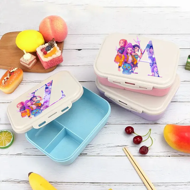 

Kpop Demon Hunters герметичный ланч-бокс с отделениями прочный легко чистящийся контейнер Bento для студентов подарок офисных работников