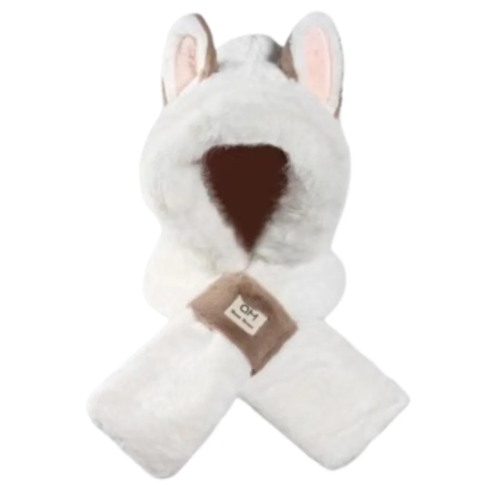 2/3 قطعة الرقبة الدافئة لطيف وشاح قبعة قفاز للنساء عادية سميكة فروي وشاح مجموعة قبعات سدادات حماية الأذن قبعة تزلج الكرتون قبعة ركوب