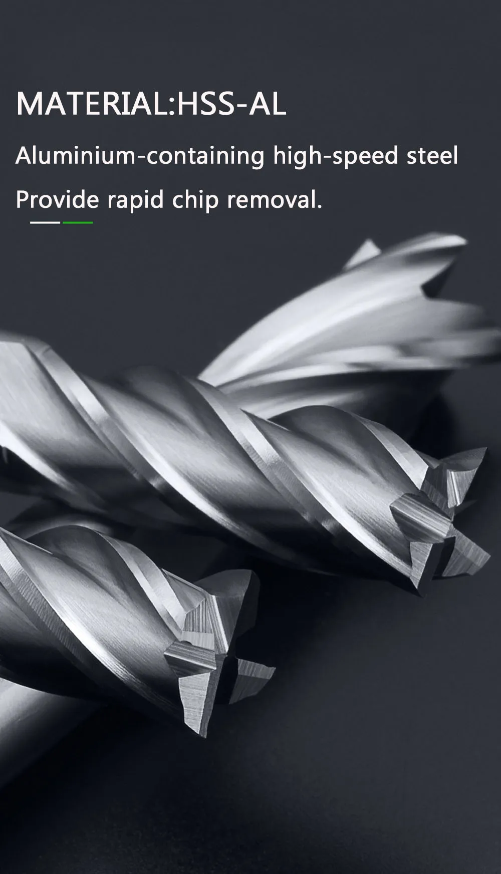 Inch Tungsten Steel HSS End Mill 4Flutes 1/8 1/4 3/16 3/8 1/2 Milling Cutter Alloy Coating  Cutting Tool CNC maching Endmills