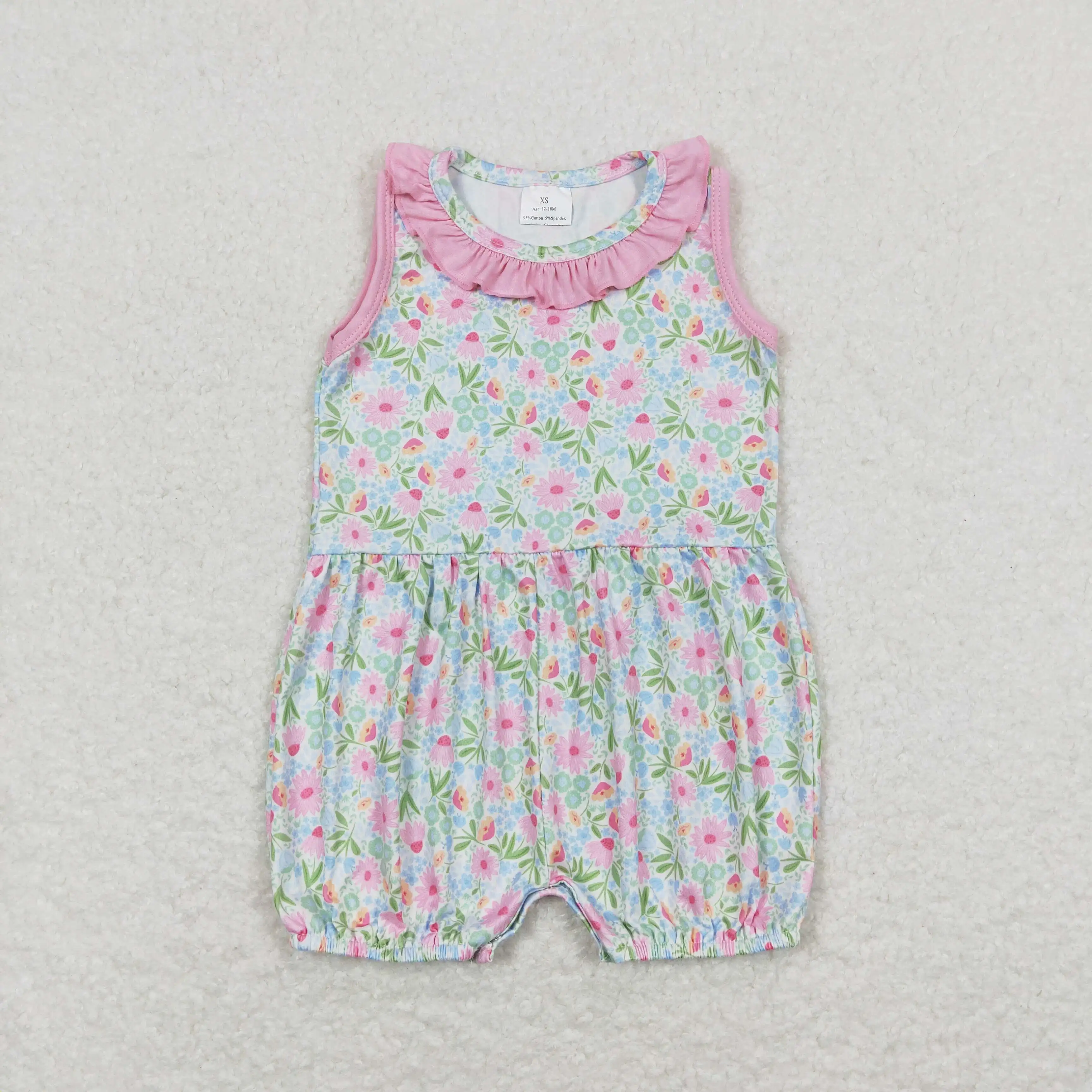 z93-09 SR1262 Wholesale Matching baby rompers girls floral lace sleeveless romper Wholesale baby rompers kids clothes girls