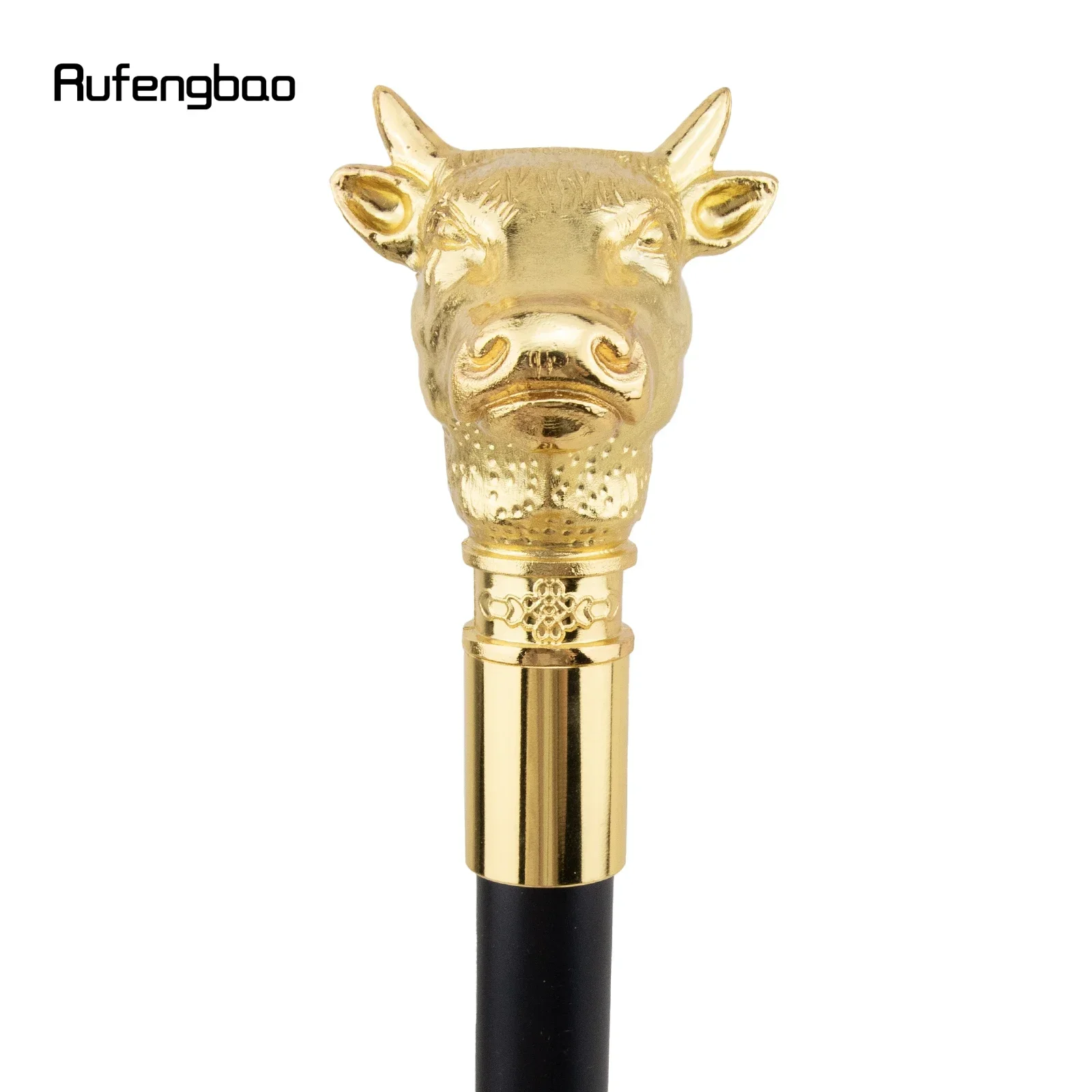 Golden Bull Bovini Gentiluomo Toro Bastone da passeggio Bastone da passeggio alla moda Gentleman Crosier Steampunk e tutti i giorni 93 cm
