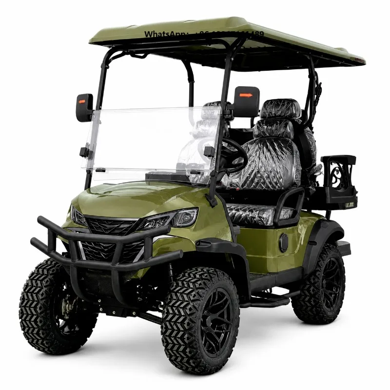 4 Seater Electric Golf Cart with Custom Logo Color Battery Options for Overseas Dealers LXM