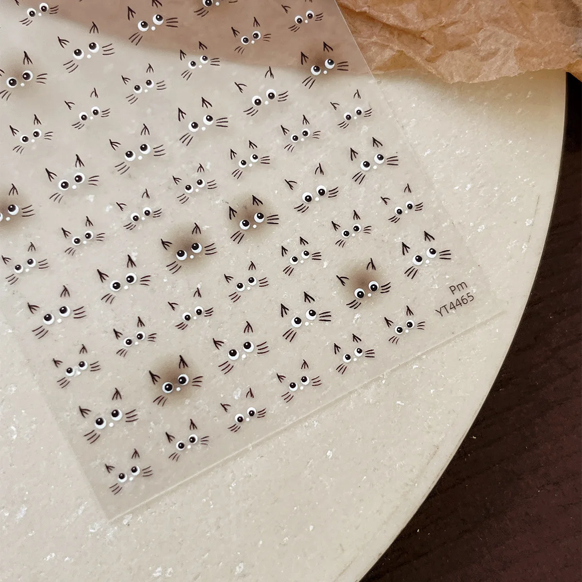 Leuke kat nagelsticker watersticker nagelkunst reliëfsticker druk op schattige expressie sticker stickers nageldecoratie