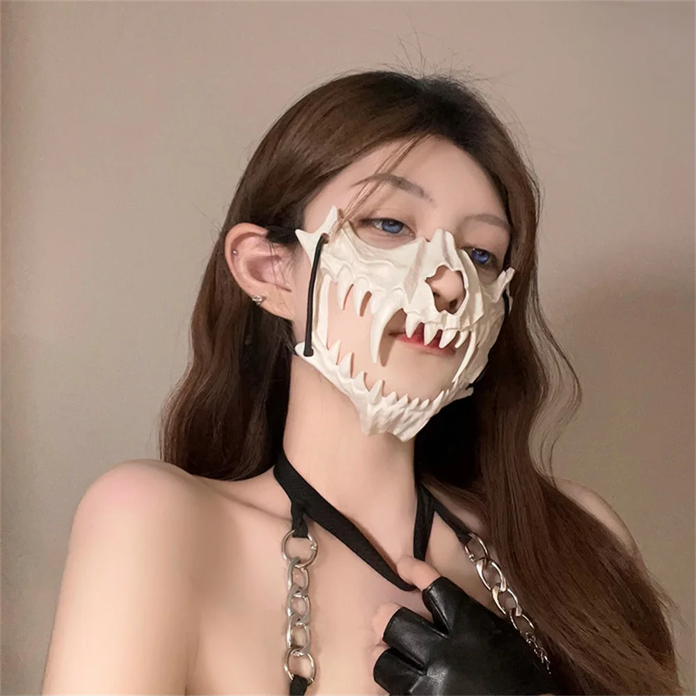 Half-Face Mask Adjustable Costume Mask Cosplay Mask Breathable For Halloween Dress-Up Performance