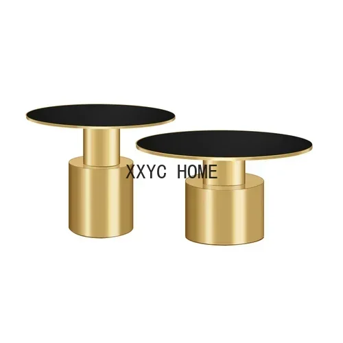 

Combined Tea Table Living Room Sofa Iron Craft Coffee Table Reception Conference Light Luxury Sofa Side Table