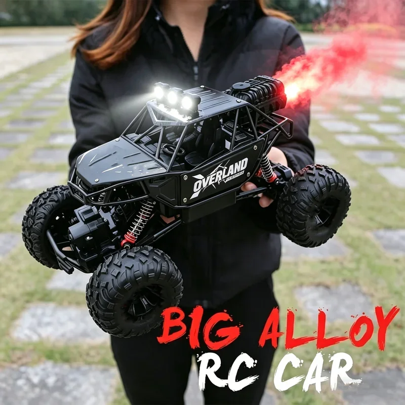 New RC Cars 20KM/H 2WD Remote Control Car 1:16 Off-Road All Terrain Truck Metal Shell LED Headlights Hobby RC Vehicle Toys Gifts