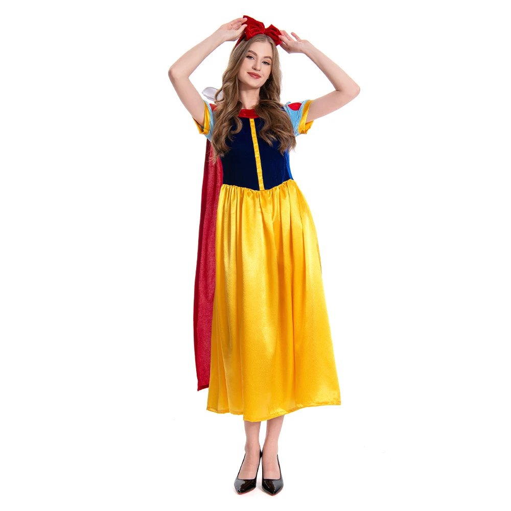 Costume de princesse blanche-neige pour femmes, déguisement fantaisie pour adultes, tenues de jeu de rôle, Costume de carnaval d'halloween