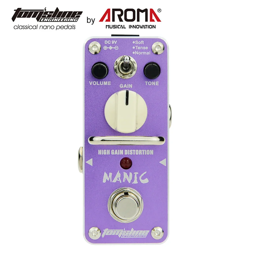 

AROMA AMC-3 MANIC Guitar Effects Pedal High Gain Distortion Pedal Mini Analogue True Bypass Electric Guitar Parts & Accessories