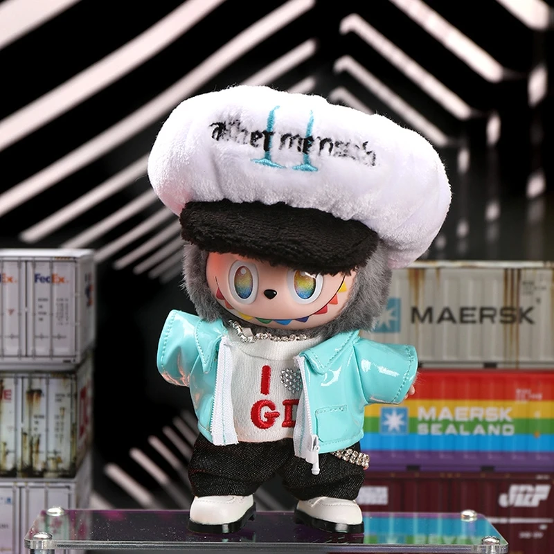 

Только одежда Idol GD, комплект концертной шляпы с грибами, детская одежда, подходит для куклы 15/17 см, модная трендовая кожаная одежда, аксессуары