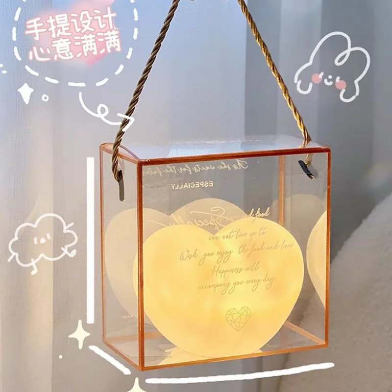 مصباح نوم للعناية بالعين في غرفة النوم، أجواء رومانسية على شكل قلب، ضوء ليلي، هدية إبداعية لمهاجع الطلاب وعيد الميلاد #6