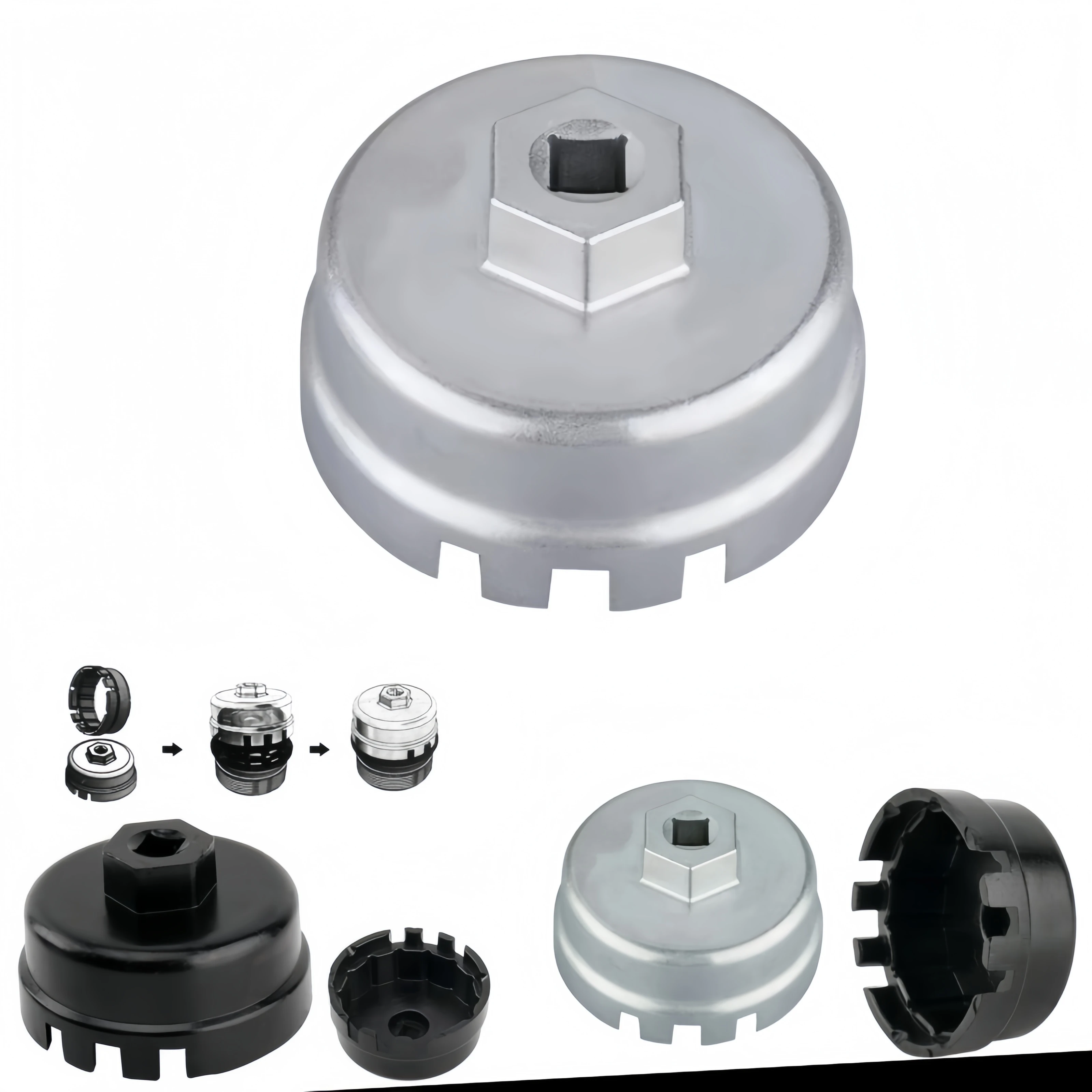 

Professional Aluminum Oil Filter Wrench Cap Style Tool for Toyota Lexus Engines Universal Car Maintenance Repair Accessory