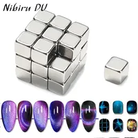 27pcs Multi-function Cube Magnet Nail Art Cat Eye Chessboard Starlight Nail UV Magnetic Attraction Magnets Set Manicure DIY Tool