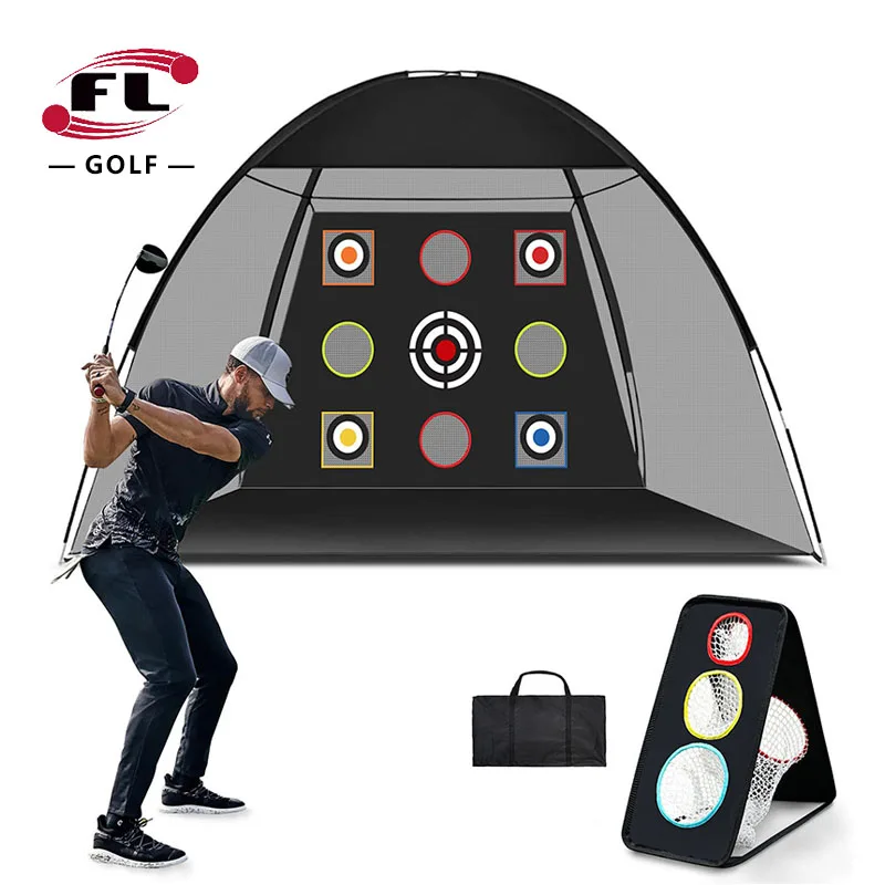 New Golf Nine Hole Target Practice Net Foldable Tent Courtyard Golf Practice Net Set