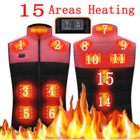 Women Heating Vest Autumn and Winter Cotton Vest USB Infrared Electric Heating suit Women Flexible Thermal Winter Warm Jacket