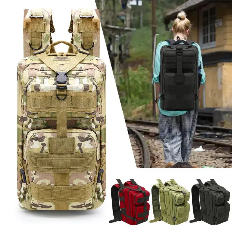 

Outdoor Tactical Backpack - Ideal for Field Training, Camping & Wilderness Sports, 3P Design, Single - Pull Zipper