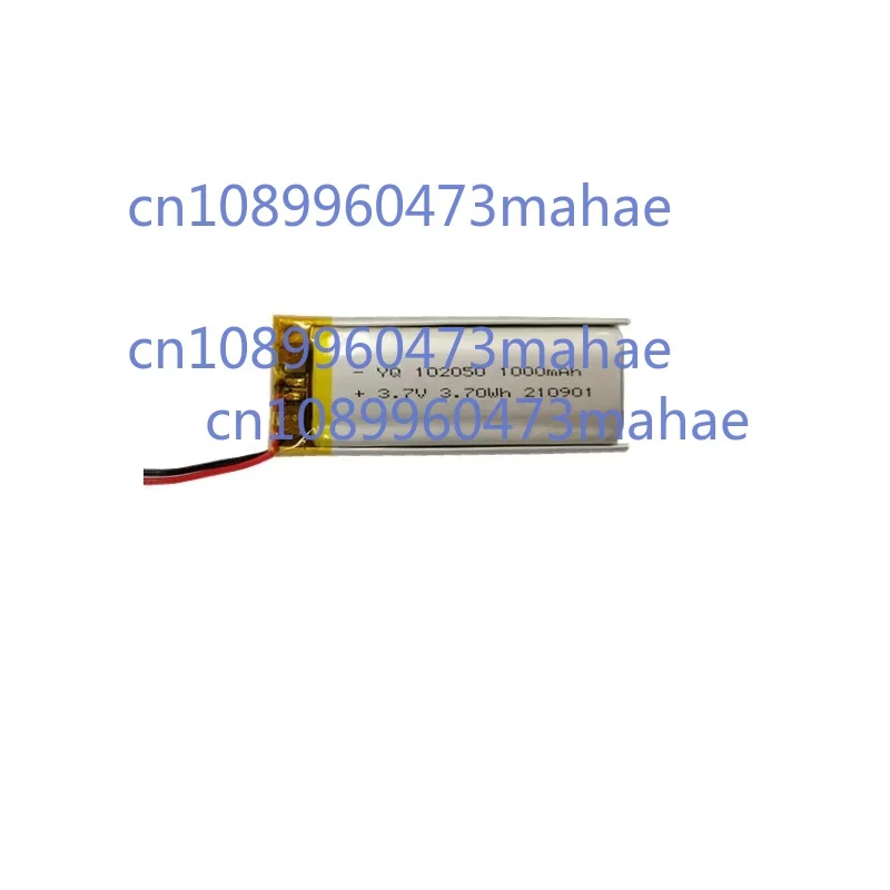 102050 3.7V 1000mAh Lipo Cells Lithium Polymer Rechargeable Battery for GPS Recording Pen LED Light Beauty Instrument with PCB